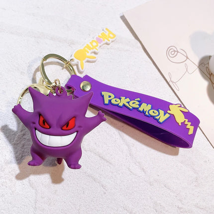 Pokemon Keychain Pikachu Anime Action Figure Toy Kawaii Cartoon Fashion Charmander Psyduck Doll Keyring Car Bag Pendant Kid Gift