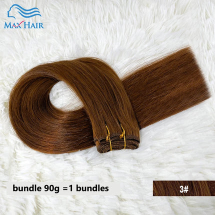 Straight 100%Human Hair Weft Bundles Extensions  Remy Natural Hair Sew In Weaves Brown Blonde Color Vietnamese Hair For Braiding