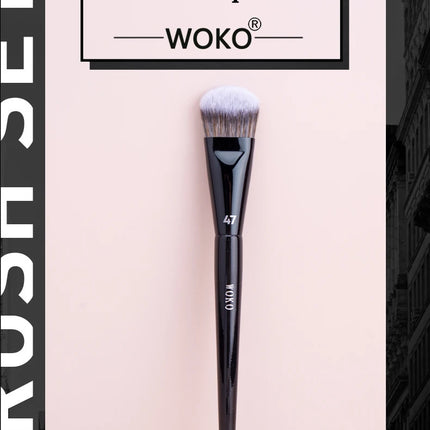 47 Foundation Brush Broom Shadow Liquid Cream Blending Blush Foundation Brush  Angled Professional Makeup Brush Cosmetic Tool