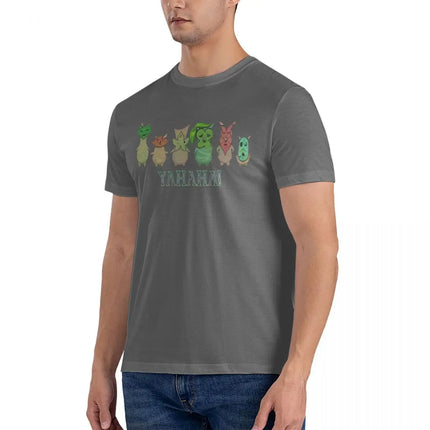 Korok Yahaha T Shirt Men 100% Cotton Vintage T-Shirt Round Collar Z-Zelda Tee Shirt Short Sleeve Clothes Gift Idea
