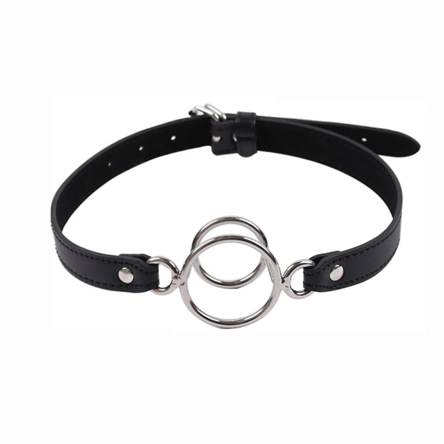 Thierry Deep Throat Double Round Mouth Flail Slave Mouth Bite Ring Gags Open Mouth Gag Stopper Adult Sex Restraint Adult Games