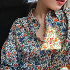 2–XL / Chemise à manches longues française à fleurs