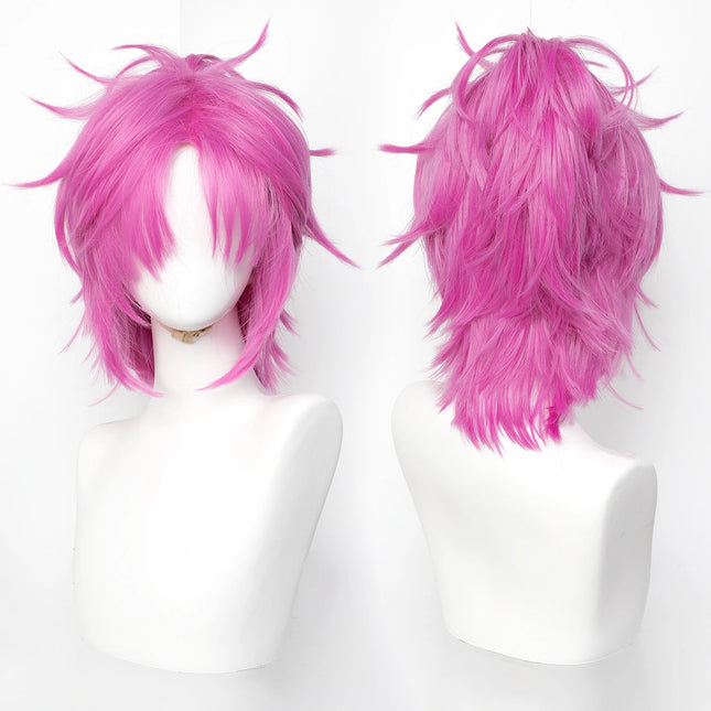 Cosplay Wig Machi Anime Wig Rose-red Game Role-Play Wig Grab Ponytail Synthetic Wig for Anime Party Masquerade Carnival Cosplay
