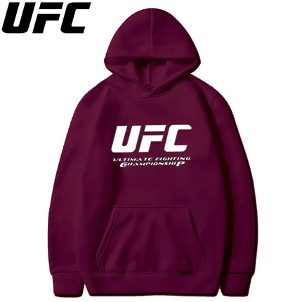 UFC Men's and Women's Solid Color Pocket Hoodies Sports Fitness Sweatshirts Fashionable Casual Pullovers Multi Color sweat