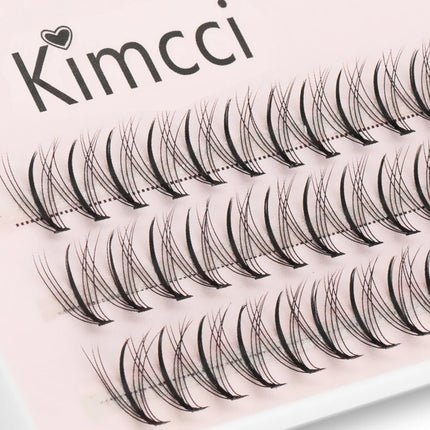 Kimcci Single Ttuft of M Sandwich Eyelash Eextension Grafting False lashes Professional Makeup 60 Clusters Personal Makeup Cilas