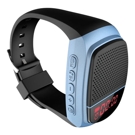 New U6 Wrist Watch Bluetooth Speaker With FM Radio Portable Outdoor Sports Running Wearable Mini Speaker Wireless Subwoofer