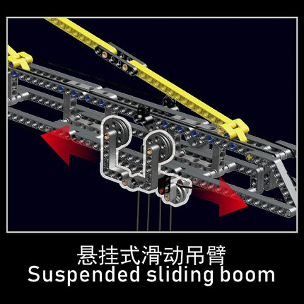 MOULD KING 17004 Technical Engineering Crane Building Sets Tower Crane Building Blocks Remote Control Car Educational Bricks Toy