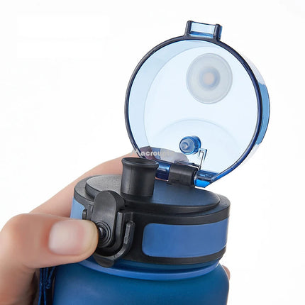 0.5/1 Liter Large Capacity Sports Water Bottle Leak Proof Colorful Plastic Cup Drinking Outdoor Travel Portable Gym Fitness Jugs
