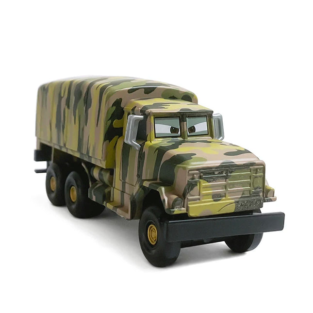 Disney Pixar Cars Characters Private Andy Gilsdale Snow Desert Oasis Version Army Truck Alloy Diecast Model Truck Toy Kids Gifts