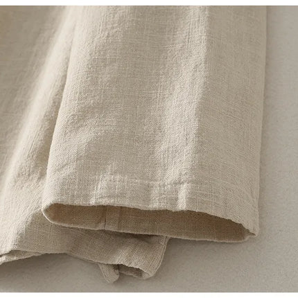 Loose Fit Long Sleeve Shirt New Autumn 2025 Chinese Style Button Zen Study Robe Tea Ceremony Side Buttoned Cotton Linen Shirt