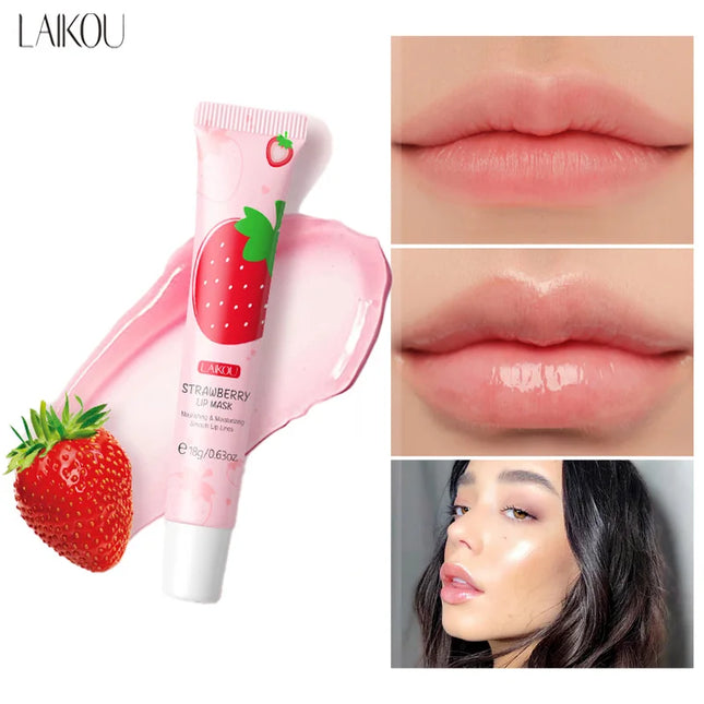 LAIKOU Strawberry Lip Balm  Moisturizing Refreshing Non-sticky Anti-Cracked Lip Mask Lips Care 18g
