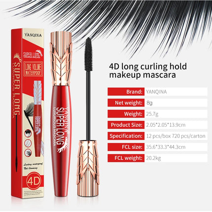 4D Silk Fiber Lash Mascara 2 In 1 Mascara Waterproof Lengthening Cosmetics Eye Mascara Ship Lashes Curling Thick Eye Makeup