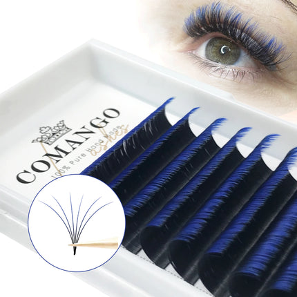 0.07mm Ombre Easy Fan Lashes Extension C/D Curl Wispy Natural Soft Gradient Pink/Blue/Green/Purple Volume Fans Silk Mink Lashes