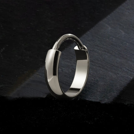 Right Grand ASTM F136 Titanium 16G Wide Chunky Conch Clicker Ring 8/10/12mm Cartilage Hoop Earring Earlobe Nose Piercing Jewelry