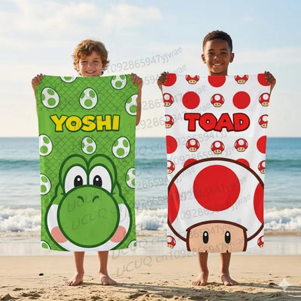 1 PC Toad Yoshi Beach Towel Colorful Bath Towels For Girl Quick Dry Sand Free Beach Yoga Spa Gym Pool Beach Towel