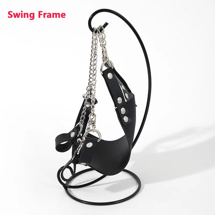 Bdsm Bondage Collar Soft Leather And Iron Chain Link Metal Hole Slave Collars For Women Sex Toys For Couples Sex Restraints