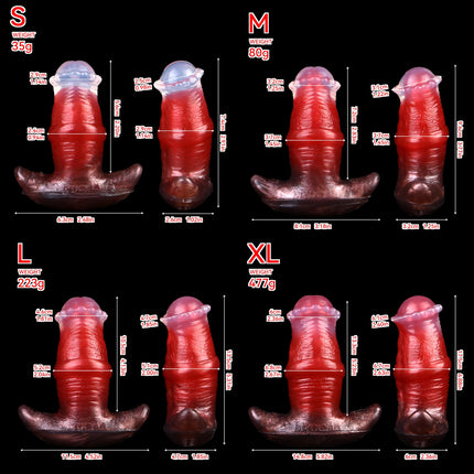 FAAK Wireless Control Vibrating Silicone Strapon Butt Plug Size S M L XL XXL Fantasy Large Anal Plug Large Tail Wearable Sex Toy