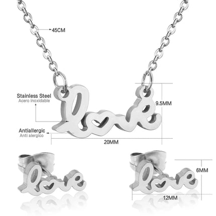 LUXUKISSKIDS Chic Elegant Heart Indian Fine Jewelry Sets Women Wedding Crown Steel Necklace And Earrings bijoux Bulk Wholesale