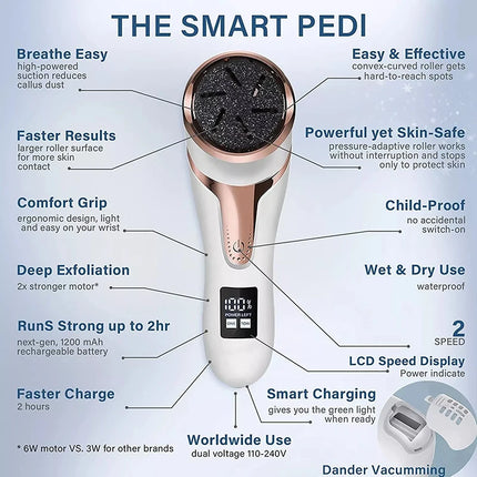 Professional Electric Vacuum Foot Grinder Rechargeable Foot File Exfoliator Callus Remover Pedicure Tools