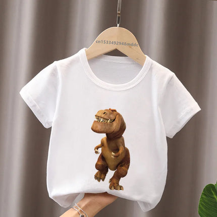 Hot Sale The Good Dinosaur Arlo Spot Print Funny Kids T-Shirts Girls Clothes Baby Boys Short Sleeve T-shirt Summer Children Tops