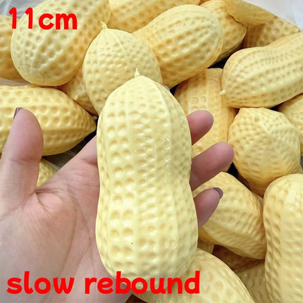 Squishy Peanut Stress Ball Squeeze Toy No rebound Buttery-Soft Feel Fidget Toy  ASMR Sensory Anti Stress Toys for Adults