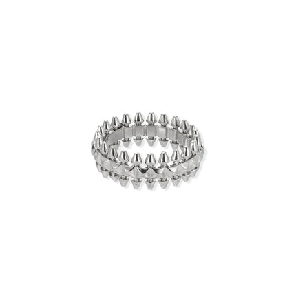 2025 Design Style Riveted Bullet Stainless Steel Rings For Women Punk Gold Color Creative Ring Broad Surface Finger Jewelry Gift