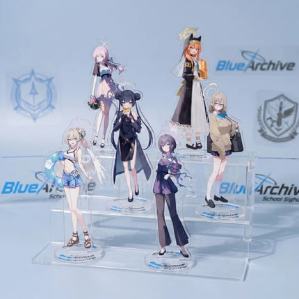 Blue Archive Anime 15cm Acrylic Stand Keychain Misono Mika Takanashi Hoshino Hayase Yuuka Sunaookami Shiroko Desk Decor Gift