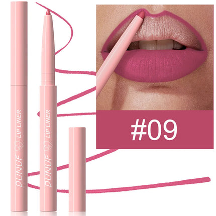 Long-Lasting Matte Tapered Nib Lip Liner Pencil Creamy Plumping Waterproof Natural Nude Brown Slim Lip Stain Makeup