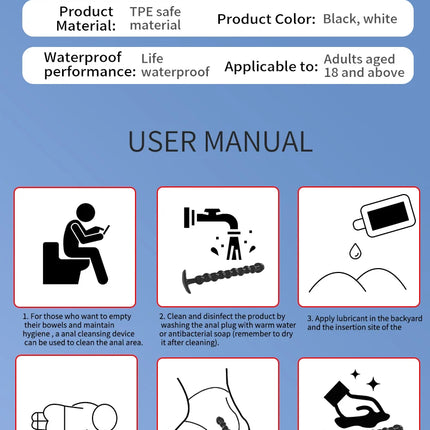 Anal Toy/Beads/Chain/Balls/Egg/Stimulator/Training/Trainer Butt Plug For Men Anus Extender Prostate Massager