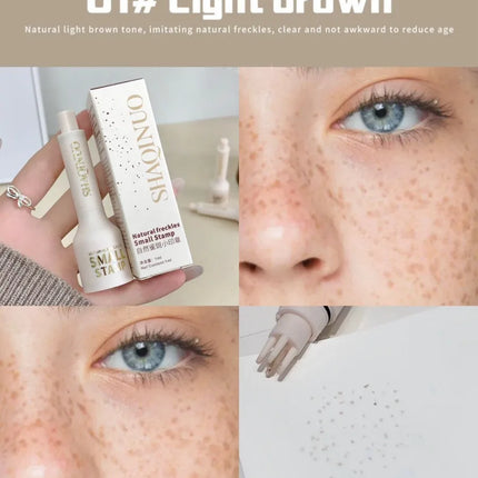 Liquid Air Cushion Freckle Stamp Pen SHAQINUO Five-point Head Freckle Natural Simulation Fake Dot Spot Pen Waterproof Lasting