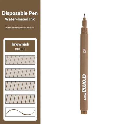 Micron Liner Fineliner Pen 0.05 0.03 0.1 0.5 Brush Tip Black Brown Fineliner Sketching Manga Drawing Pen Color Sketch Stationery