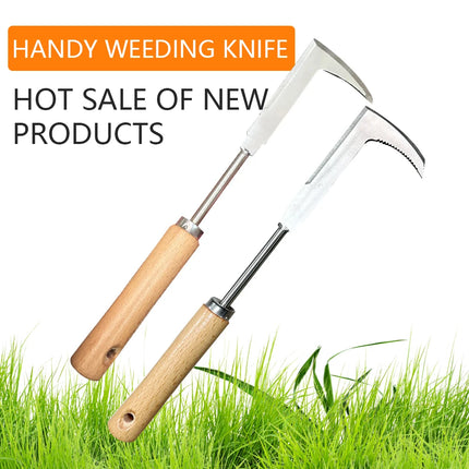 1PC Heavy Duty Carbon Steel Mower Sickle Manual Weeding Tool for Road Cracks and Garden
