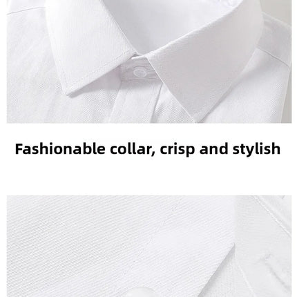 Women's Long Sleeve Anti-Light Shirt Spring Summer Workwear Professional Korean Style plus Size Uniform Button down Dress