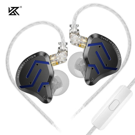 KZ ZSN Pro 2 metal in-ear headphones 1ba + 1dd hybrid technology high fidelity bass monitor sport headphones with noise cancella