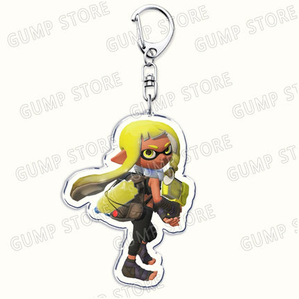 Popular Video Game Keychains for Accessories Bag Keyrings Marina Ida Inklings Pearl Houzuki Marie Octoling Jewelry Gamer Gifts