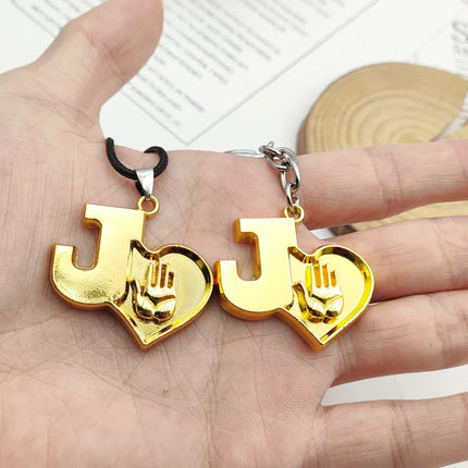 Anime JoJo Bizarre Adventure Keychains Killer Queen Higashikata Josuke Bow Arrow Pendant Keyring For Women Men Car Accessories
