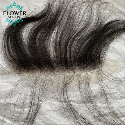 HD Lace Hairline Hairpieces Replacement Fringe Bang Hack Natural Baby Hair Bangs Fringe Forehead 6*1 inch Natural Color