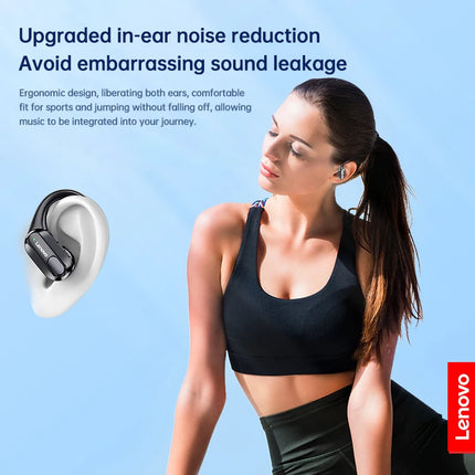 Lenovo XT80 Earhooks Sports Bluetooth Wireless Headsets with Mics, LED Power Display,Hifi Stereo Sound ENC TWS Earphones