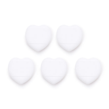 5/10pcs Heart Finger Puff  Mini Makeup Sponge Small Air Cushion Powder Sponge Case Face Concealer BB Cream Cosmetic Puff Beauty