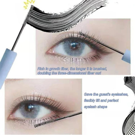 Silver Silk Fiber Matte Mascara Makeup Ultra-Fine Brush Lengthens Eyelashes Waterproof Fast Dry Eyelash Extension Mascara Makeup