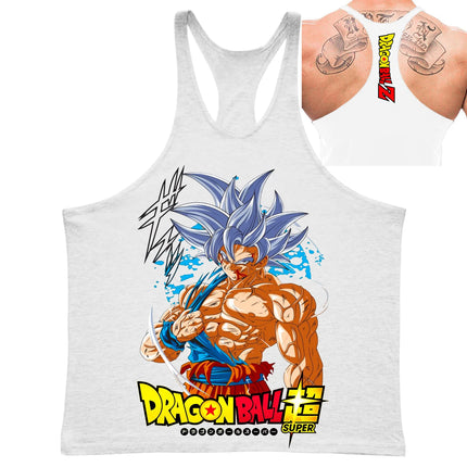 New Goku Men's Tank Top 100%Cotton Vest Japanese Anime Dragon Ball Quick - Dry Sleeveless Singlets Fitness Muscle Building top