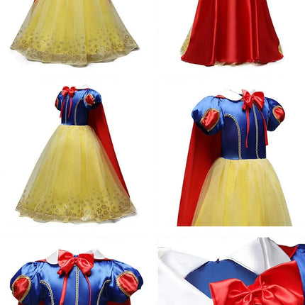 Girls Elsa Anna Dress Children Princess Carnival Dress Kids Jasmine Rapunzel Pageant Flower Disguise Cosplay Christmas Costume