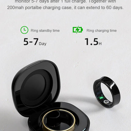 Amovan hot selling premium health sports sleep video picture remote control elegant smart ring for iOS Samsung Xiaomi phone