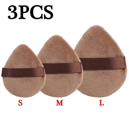 Dual Use Powder Puff Triangle Cosmetic Puff Soft Makeup Sponge for Face Eye Contouring Washable Velvet Puffs Make Up Accessories