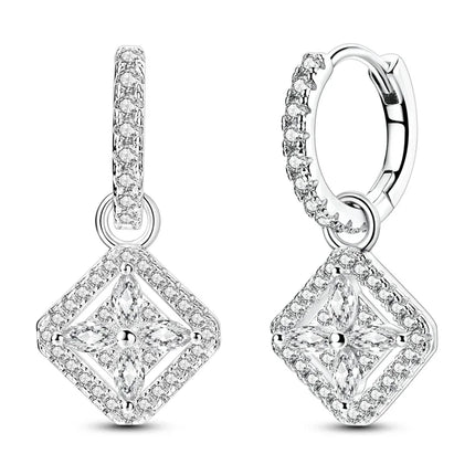 2025 New 925 Sterling Silver Earrings Simple Bow Strawberry Butterfly Hoop Stud Earrings for Wedding Party Women Jewelry Girls