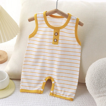 Summer Sleeveless Baby Rompers 0-2Y Striped Onesies for Newborn Baby Boy Infant Girl Striped Jumpsuit Baby Clothing