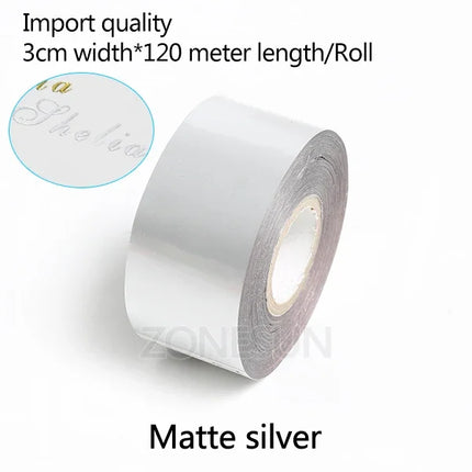 ZONESUN Hot Stamping Foil 3cm Hot Stamp Ribbon Date Coding Foil Paper Hot Embossing Foil Paper Make Colorful Logo
