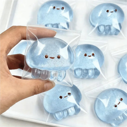 1pc Jellyfish Squishy Fidget Toy Stress Relief Desk Decor Gift for Easter Halloween Thanksgiving Party Classroom Prize