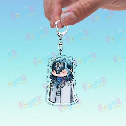Cute Cartoon Dottore Keychains for Accessories Game Gamer Anime Jewelry Keyrings Chibi Charm Friends Gifts