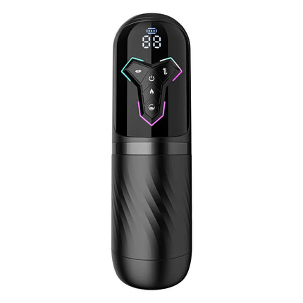 Black Mamba: A male self-stimulation device with 7 levels of extension, 5 levels of suction, 10 levels of vibration, and heat fu